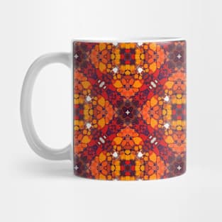 Clover Shaped Red and Orange Colored Pattern  - WelshDesignsTP005 Mug